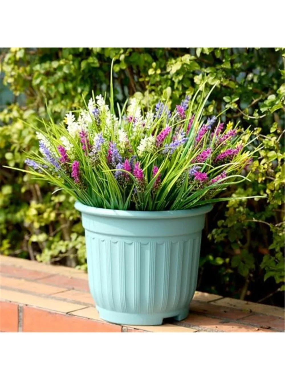 Artificial Lavender Flowers UV Resistant Fake Outdoor Plants Decor 20 Bundles